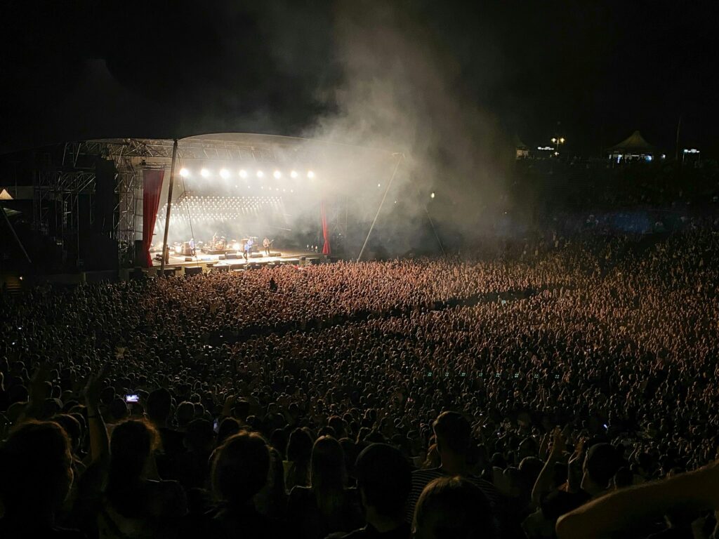 Large audience at a concert