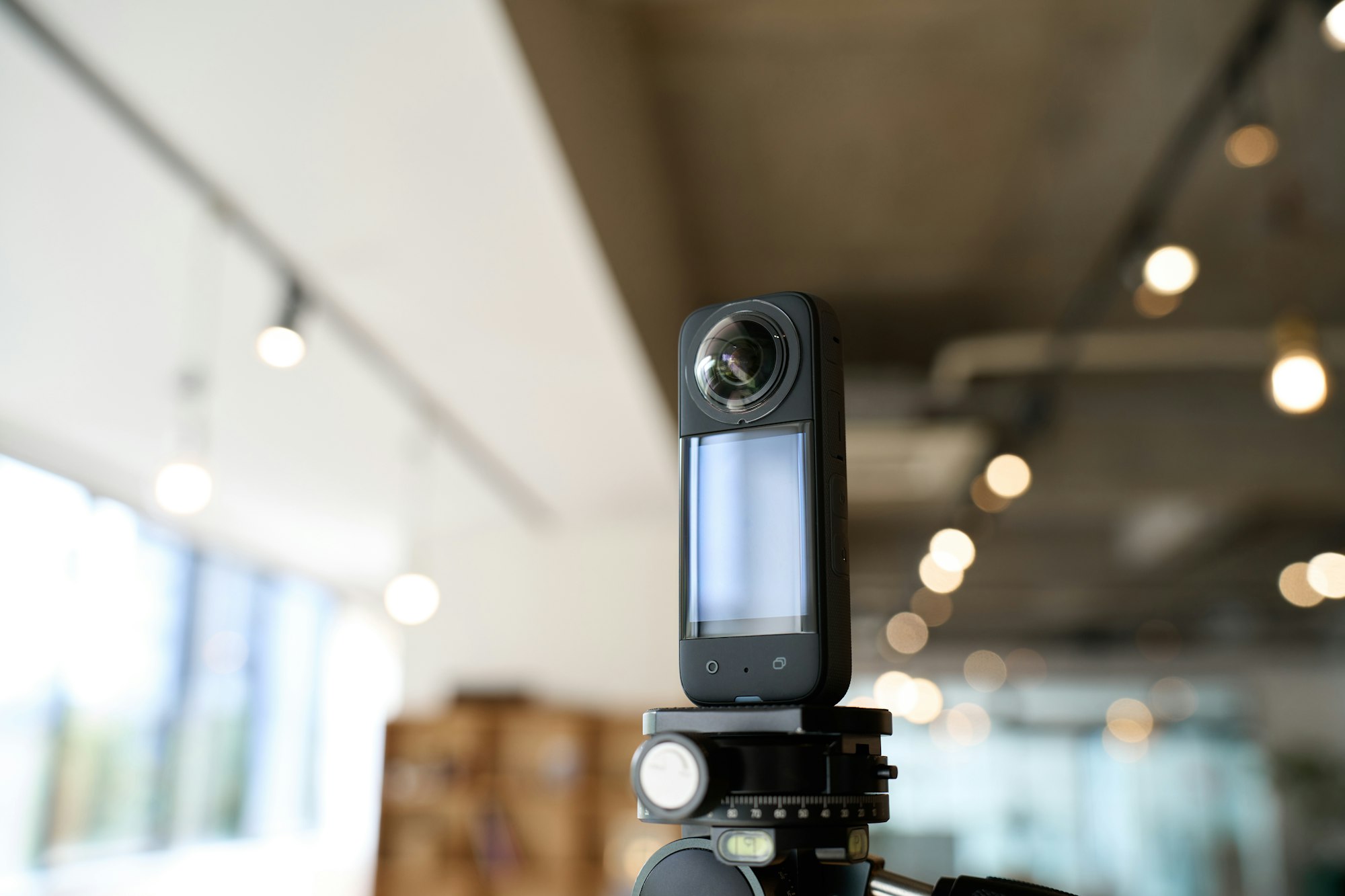 A camera that takes 360 digrees shots of the inside of the store