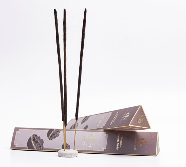 agarbatti product shoot, incense stick photography, brown agarbatti box, luxury incense packaging, e-commerce product photography, white background product