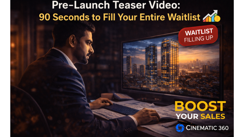 Pre-Launch Teaser Video for Real Estate Projects in Mumbai: Why 90 Seconds Can Fill Your Entire Waitlist
