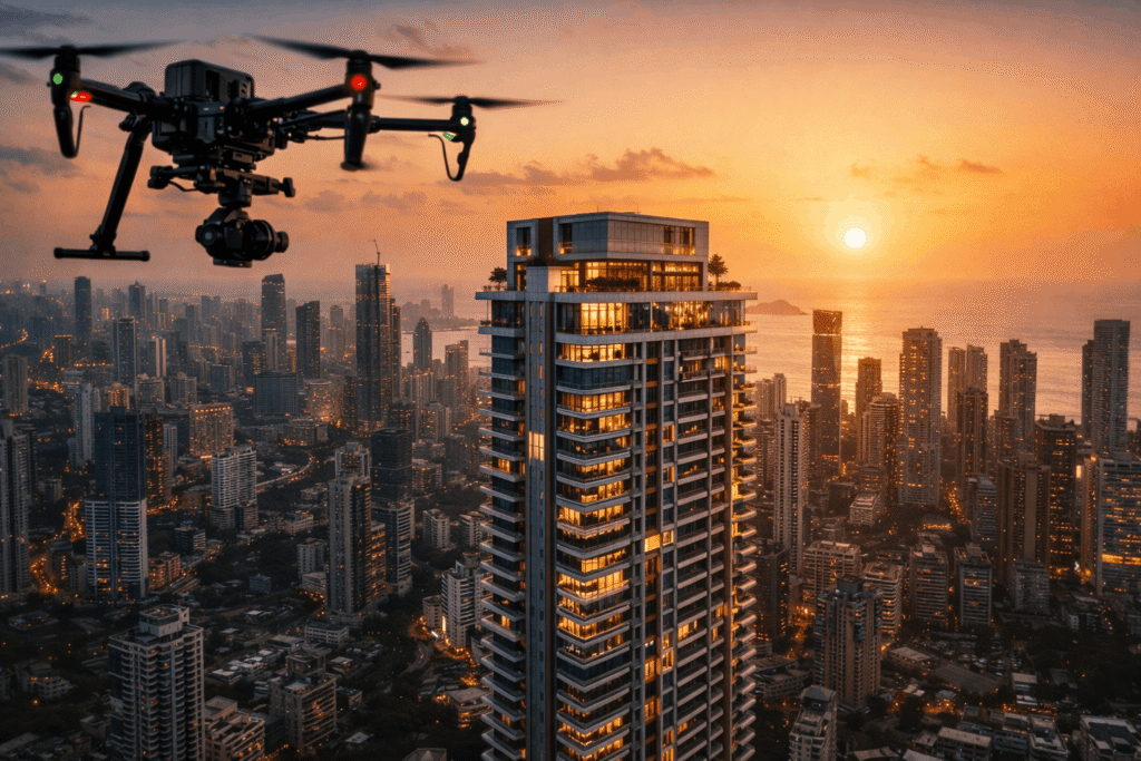 drone videography for real estate projects in Mumbai