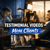B2B business owner using testimonial video strategy to generate more clients in Mumbai