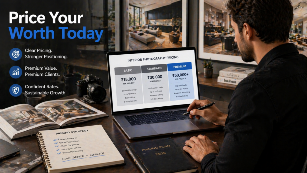 Interior photograph with compositional grid overlay showing rule of thirds and 20-60-20 balance principle