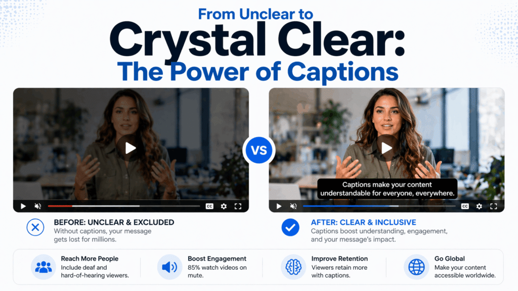 Video Accessibility Comparison: Captions and Audio Descriptions Impact