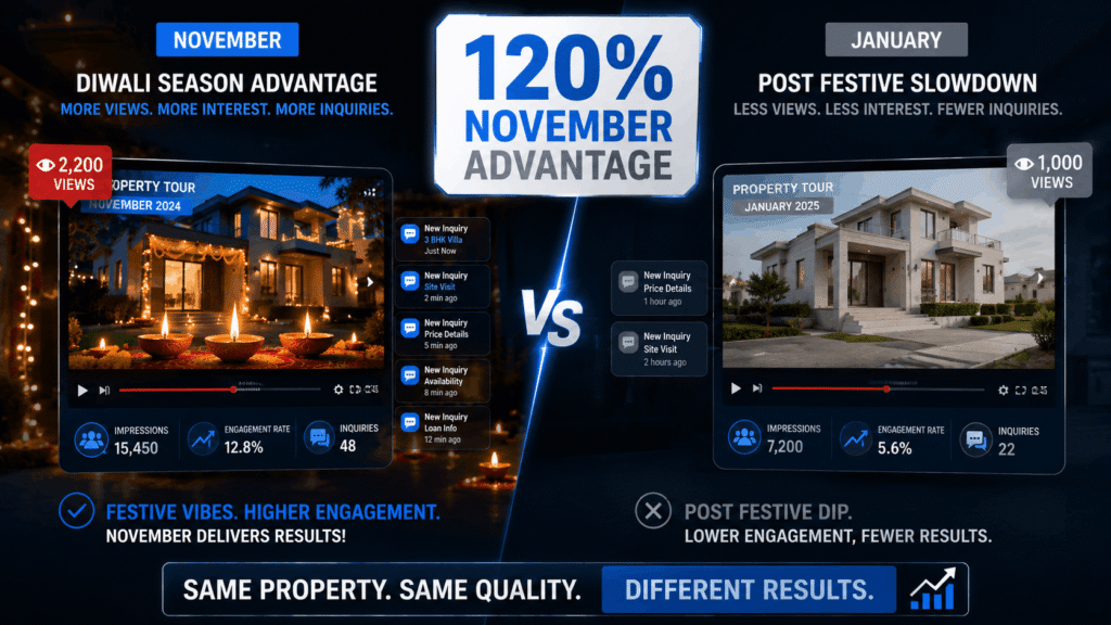 Real Estate Seasonal Marketing: Why November Videos Outsell January Videos by 120%
