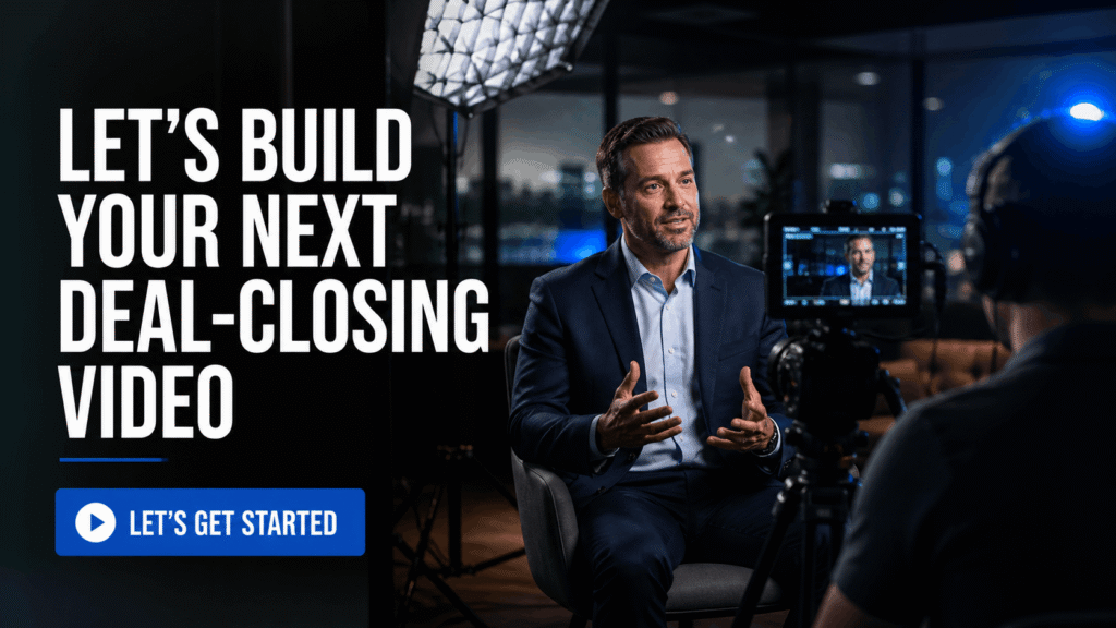 Call to action for B2B case study video production services and 6-minute formula guide at Cinematic360