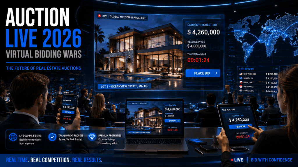 Auction Live 2026: Live Streaming Real Estate Auctions That Drive Virtual Bidding Wars