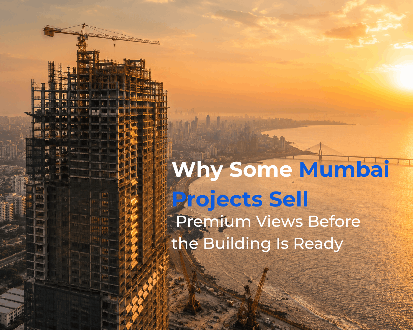 Luxury Mumbai Penthouse Interior with Mumbai see beach